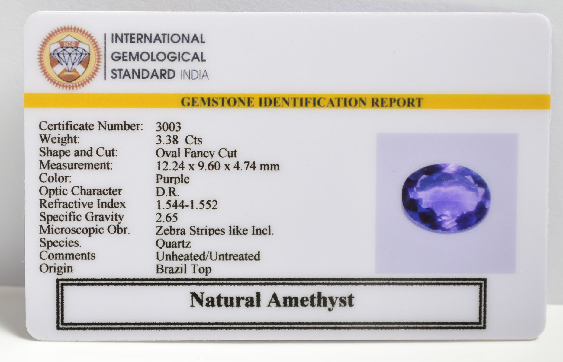 AME1145 2 AMETHYST 3.38 Ct.
