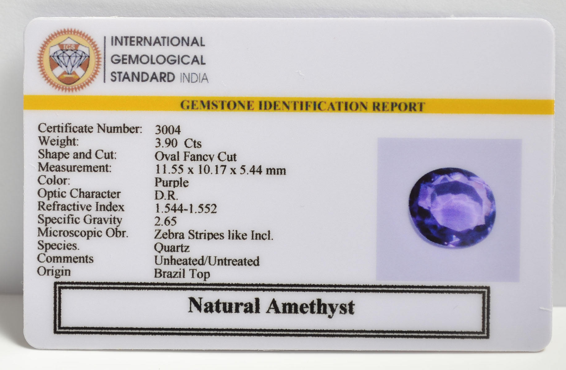 AMETHYST 3.9 Ct. 3 AME1146 2 AMETHYST 3.9 Ct.