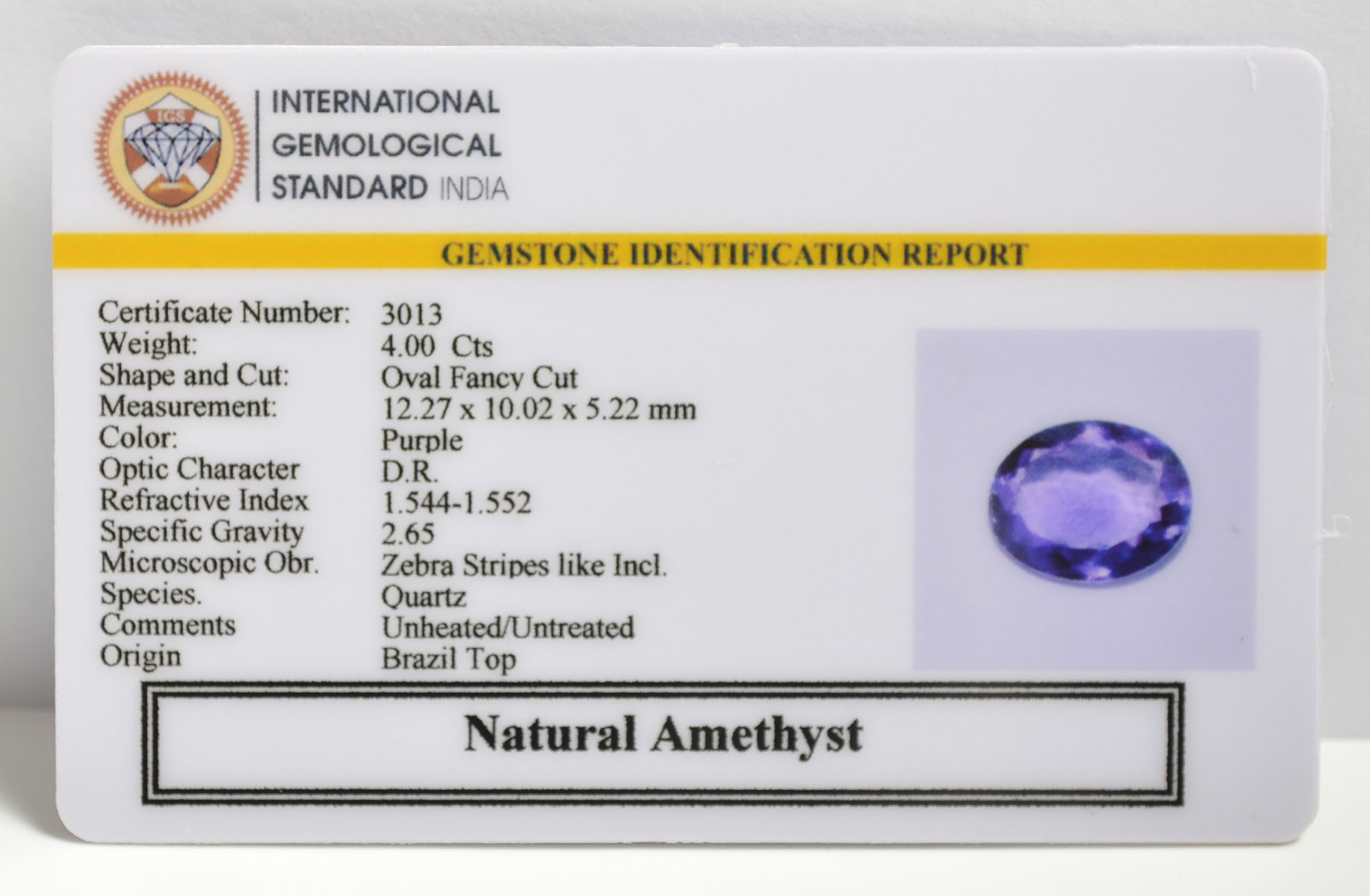 AMETHYST 4 Ct. 3 AME1148 2 AMETHYST 4 Ct.