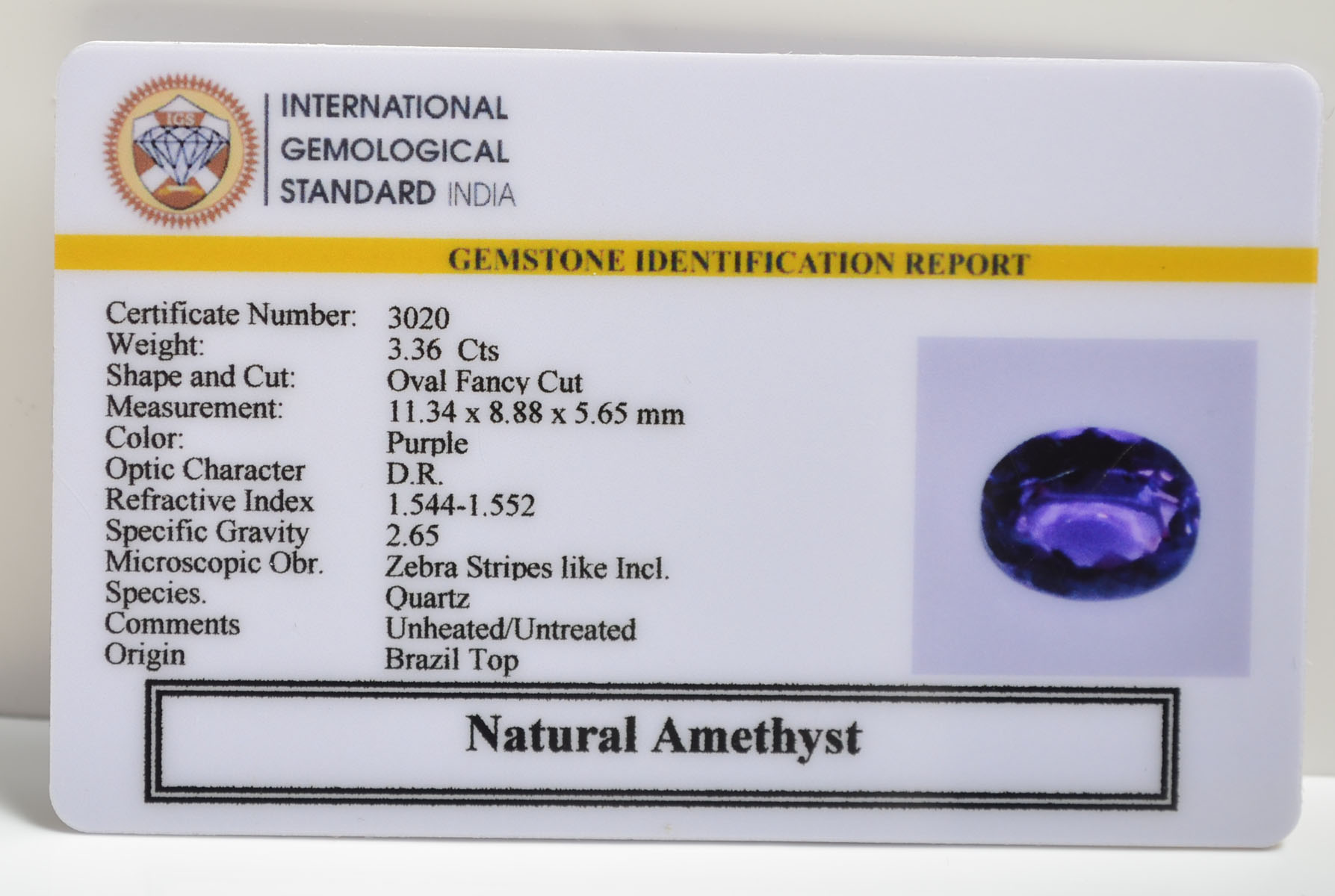 AME1154 2 AMETHYST 3.36 Ct.
