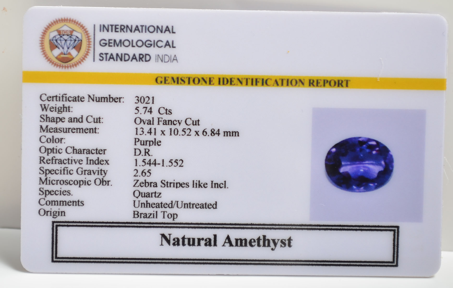 AME1155 2 AMETHYST 5.74 Ct.