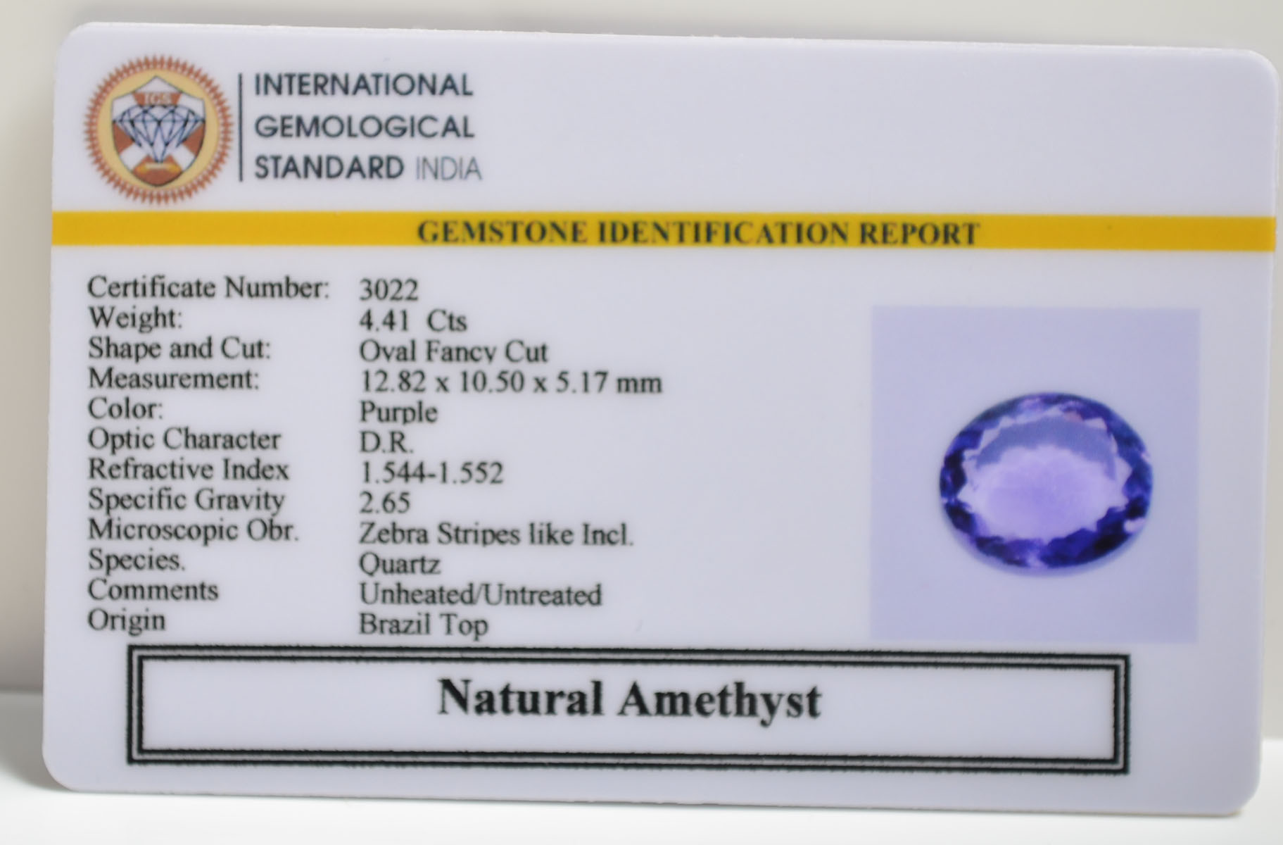 AME1156 2 AMETHYST 4.41 Ct.