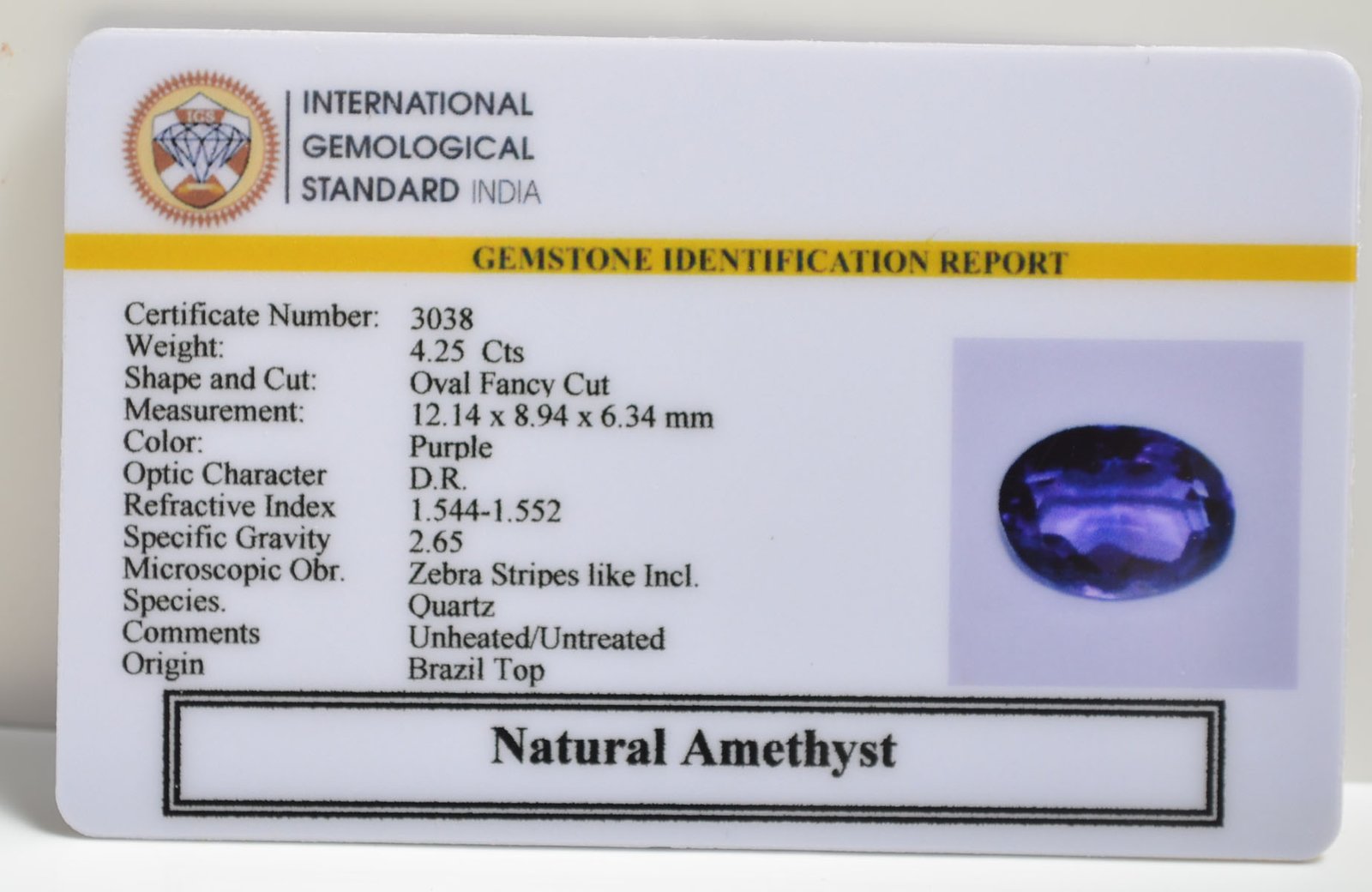 AME1166 2 AMETHYST 4.25 Ct.