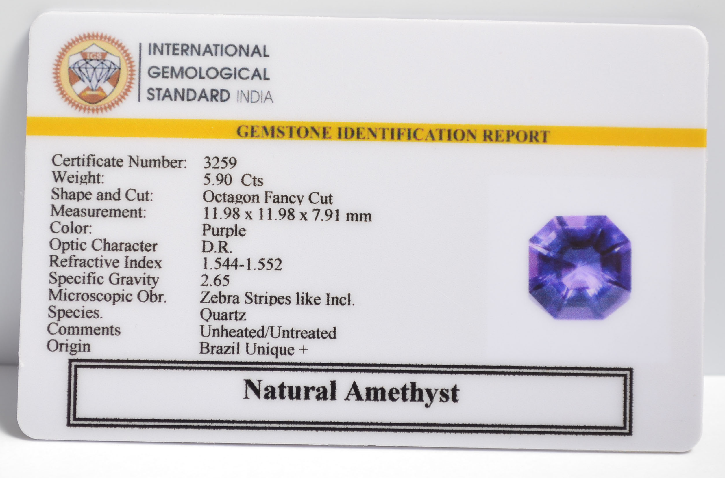 AME1173 2 AMETHYST 5.9 Ct.