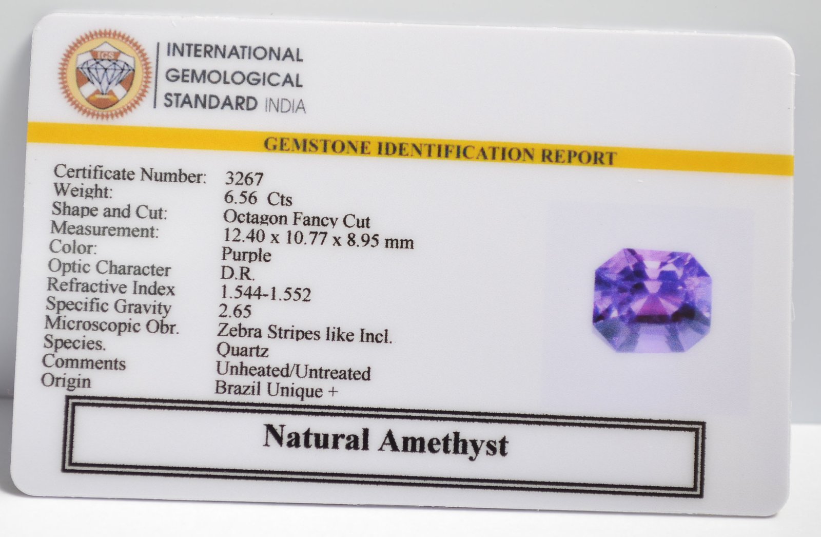 AME1178 2 1 AMETHYST 6.56 Ct.