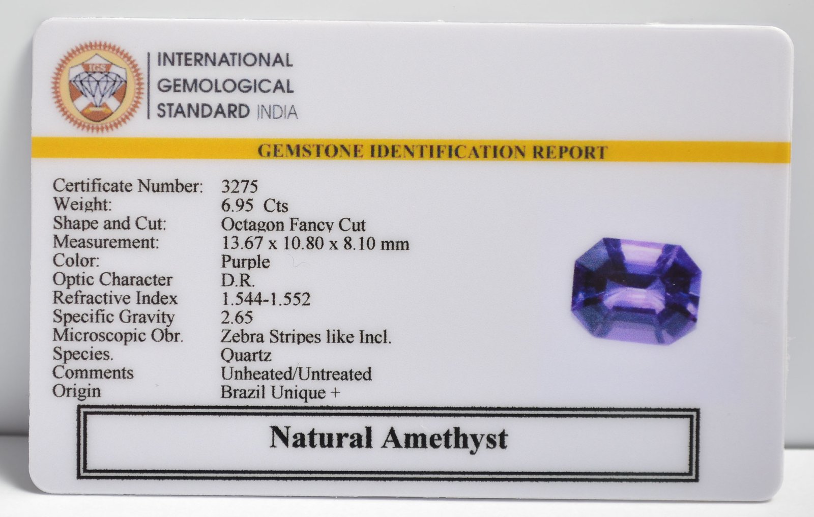AME1182 2 1 AMETHYST 6.95 Ct.