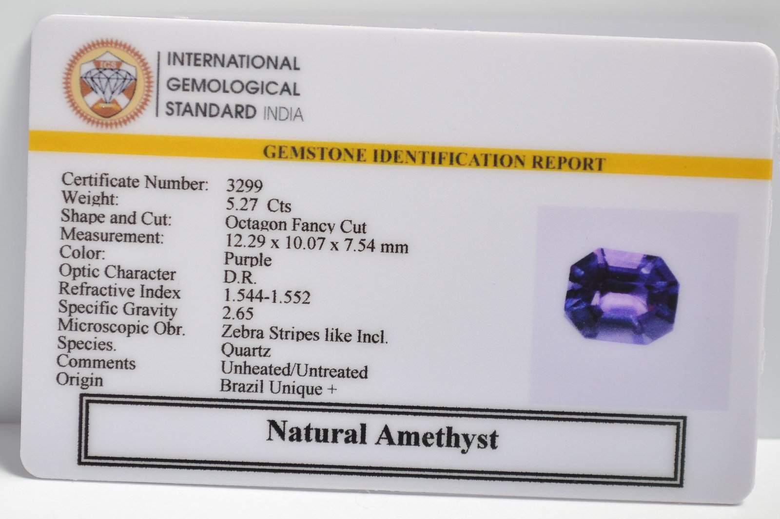 AMETHYST 5.27 Ct. 3 AME1198 2 1 AMETHYST 5.27 Ct.