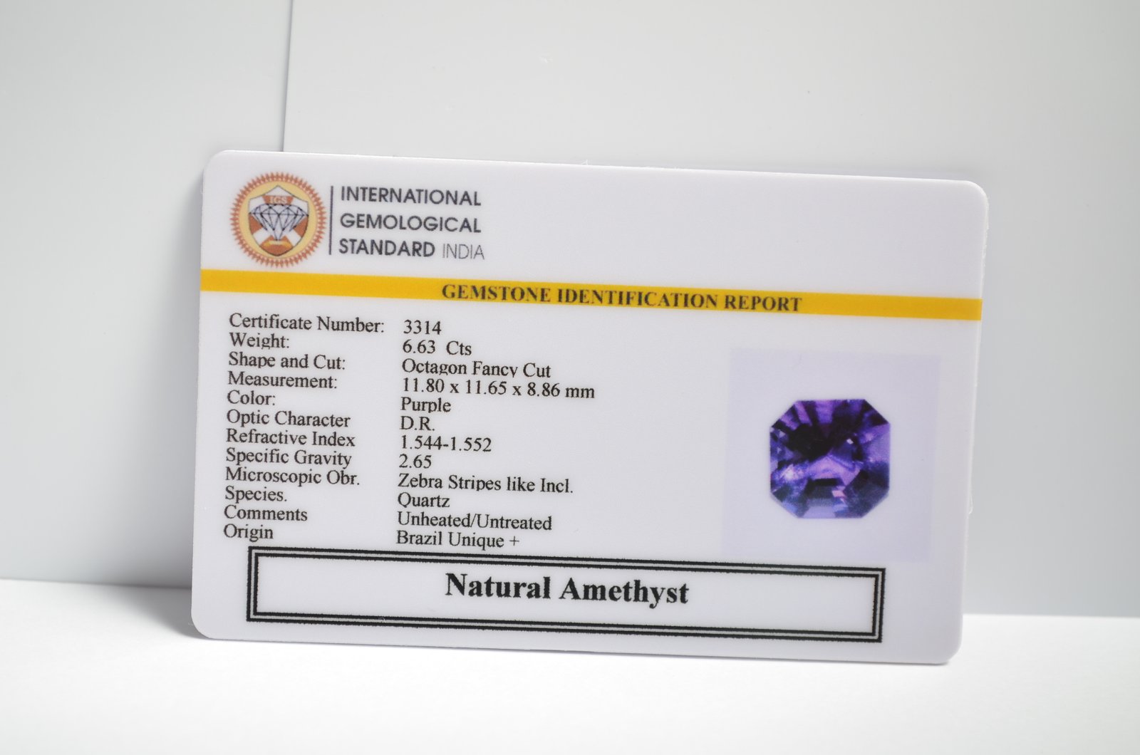 AMETHYST 6.63 Ct. 3 AME1208 2 1 AMETHYST 6.63 Ct.