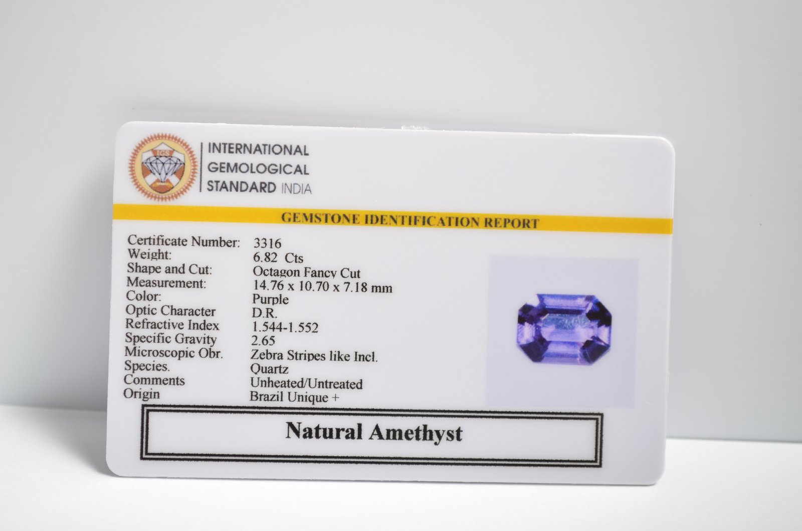 AMETHYST 6.82 Ct. 3 AME1210 2 1 AMETHYST 6.82 Ct.