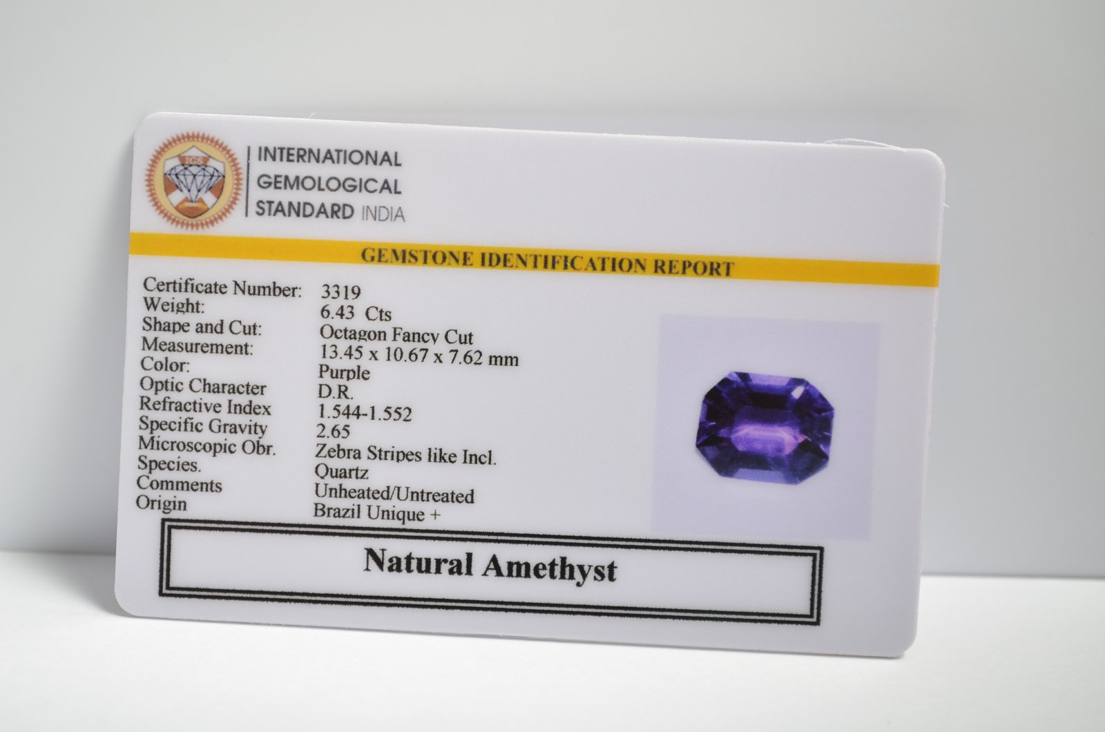 AME1212 2 1 AMETHYST 6.43 Ct.