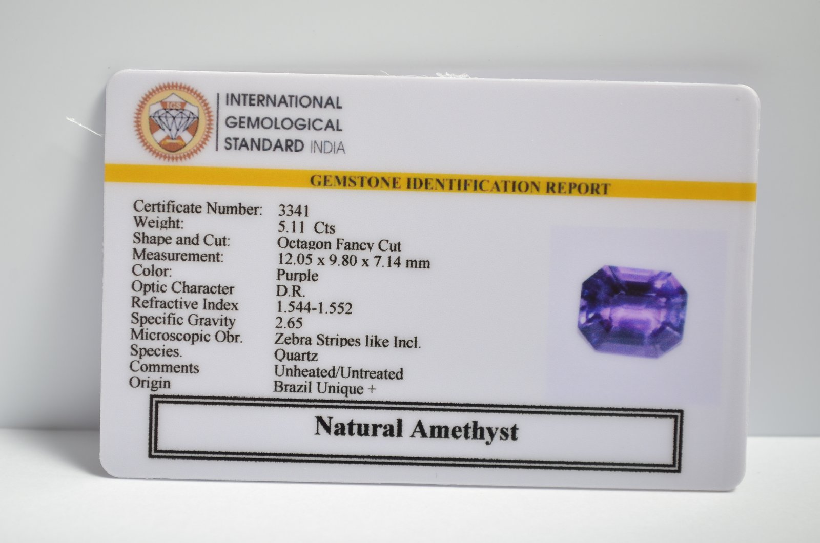 AMETHYST 5.11 Ct. 3 AME1227 2 1 AMETHYST 5.11 Ct.