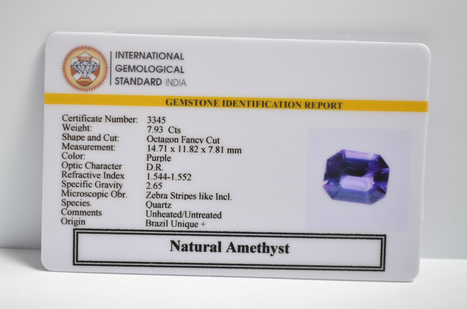 AME1230 2 1 AMETHYST 7.93 Ct.