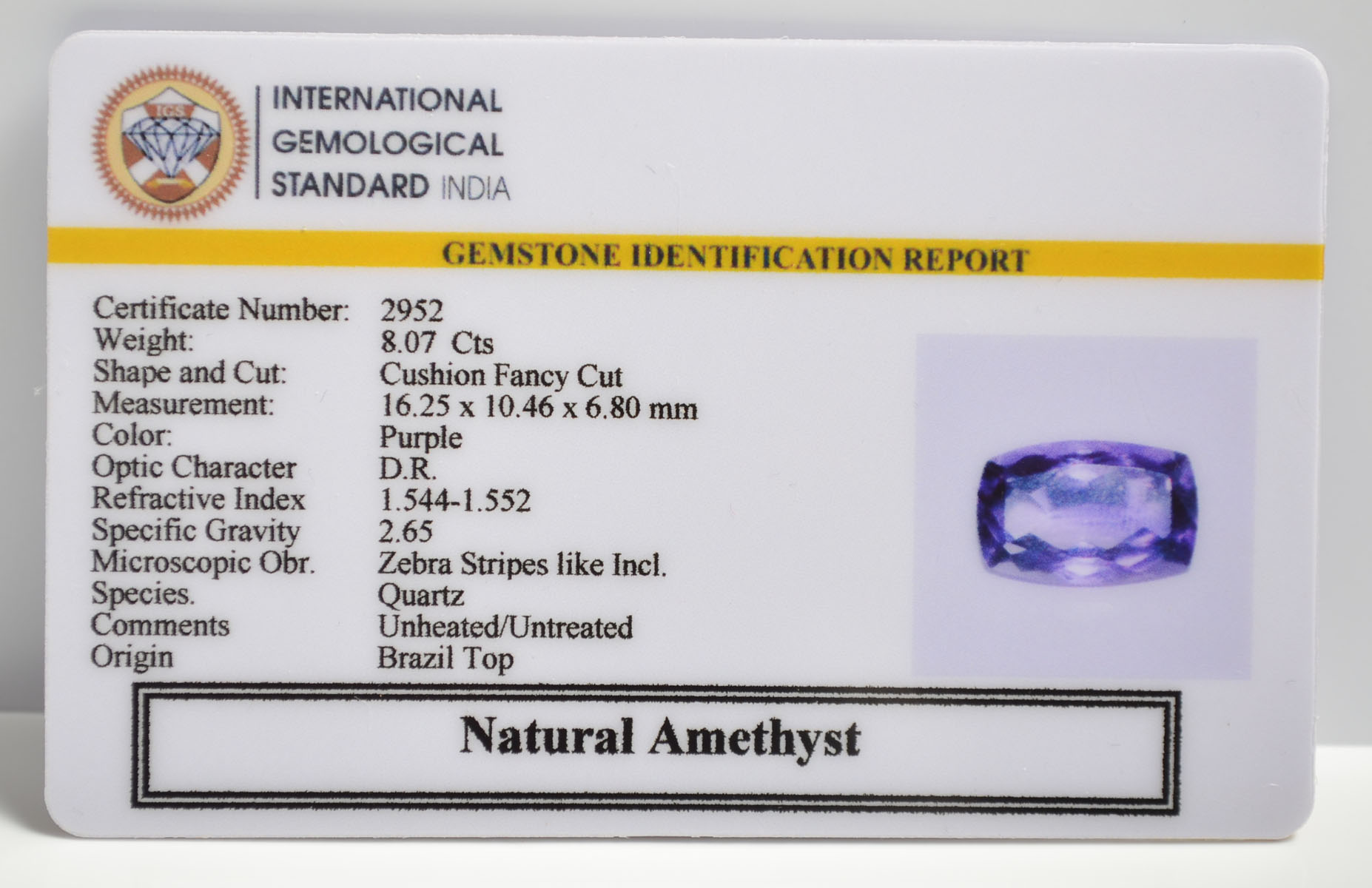 AMEG1105 2 AMETHYST 8.07 Ct.