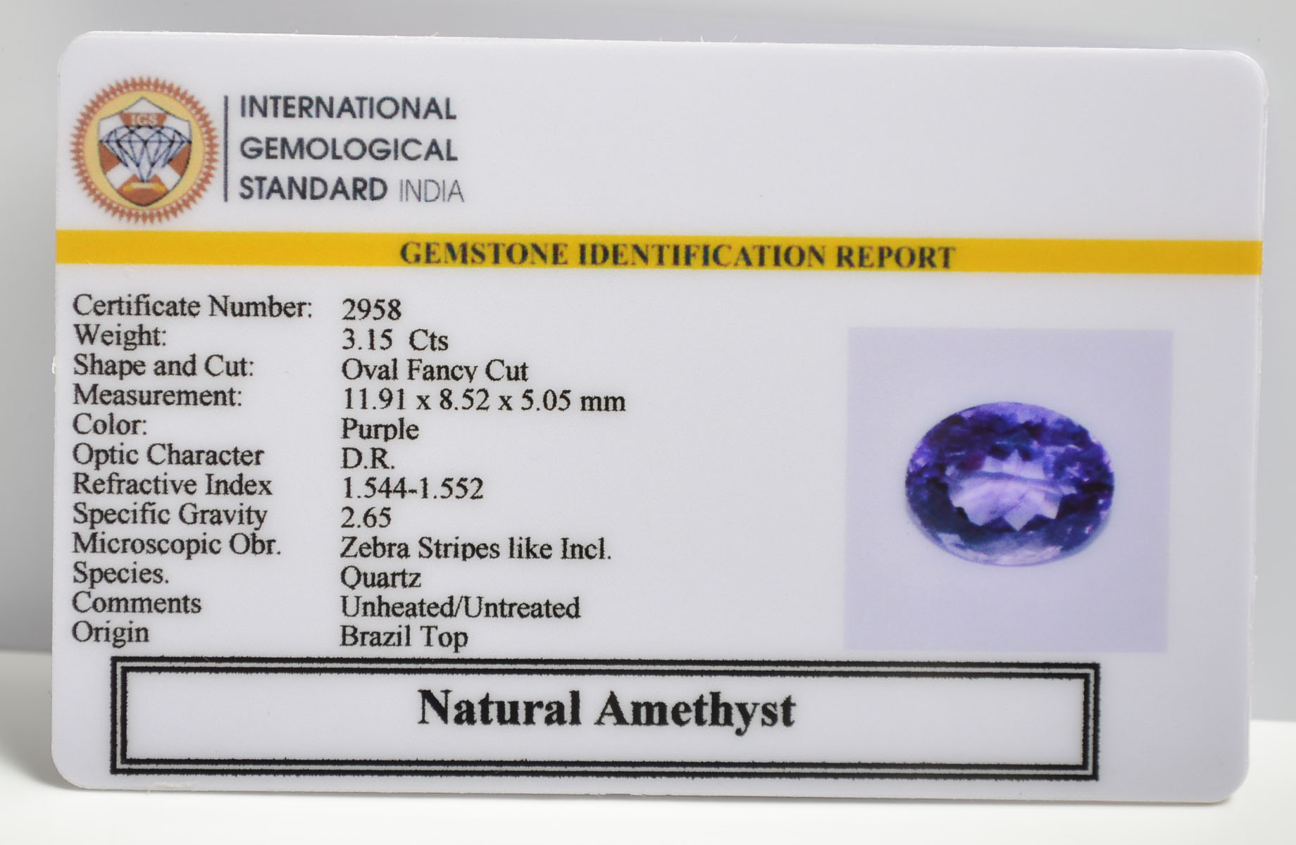 AMEG1106 2 AMETHYST 3.15 Ct.
