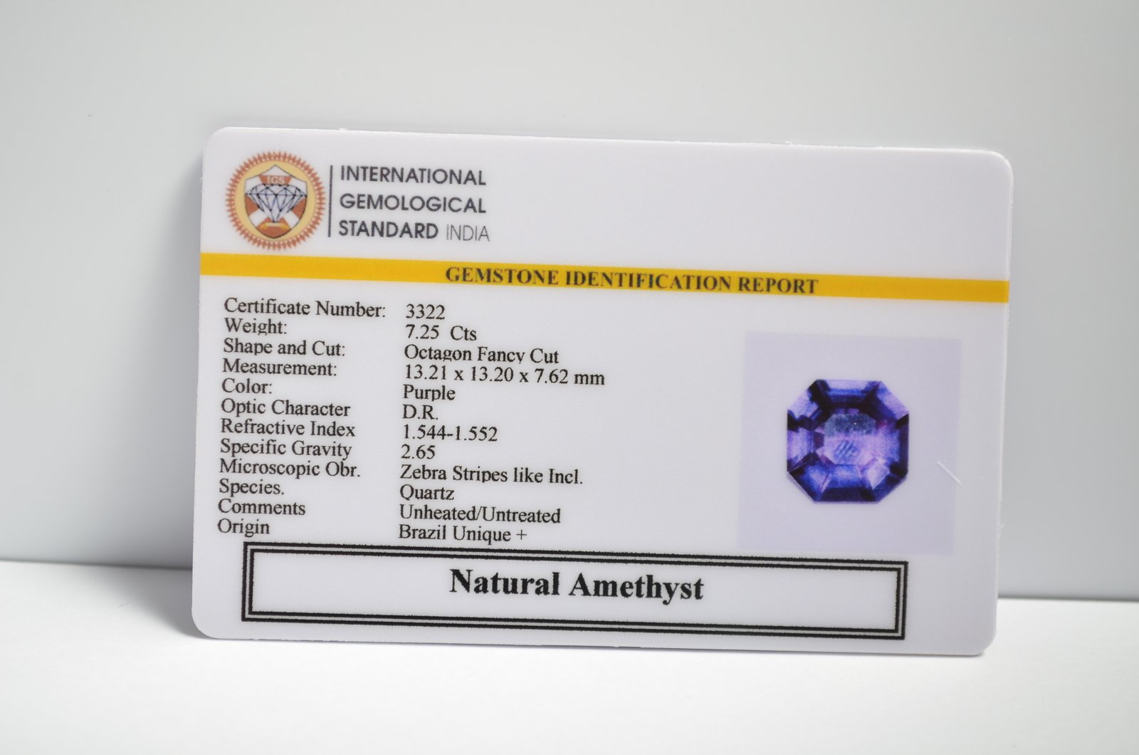 AMETHYST 7.25 Ct. 3 AMEG1152 2 1 AMETHYST 7.25 Ct.