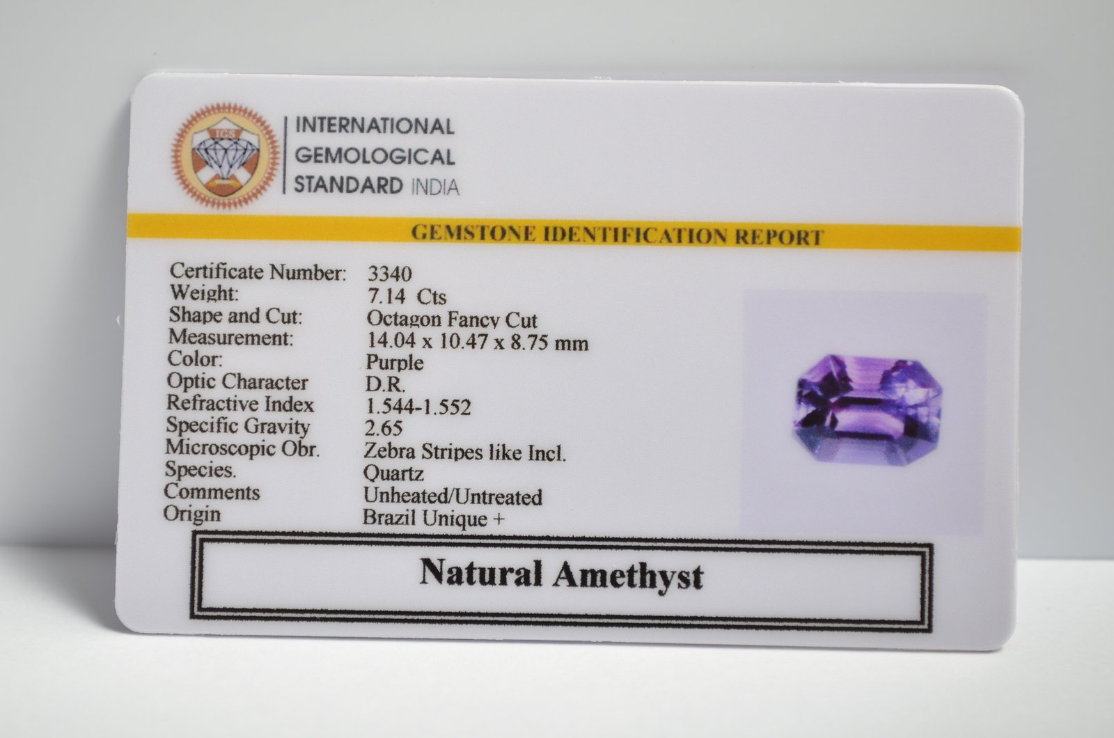 AMETHYST 7.14 Ct. 3 AMEG1156 2 1 AMETHYST 7.14 Ct.