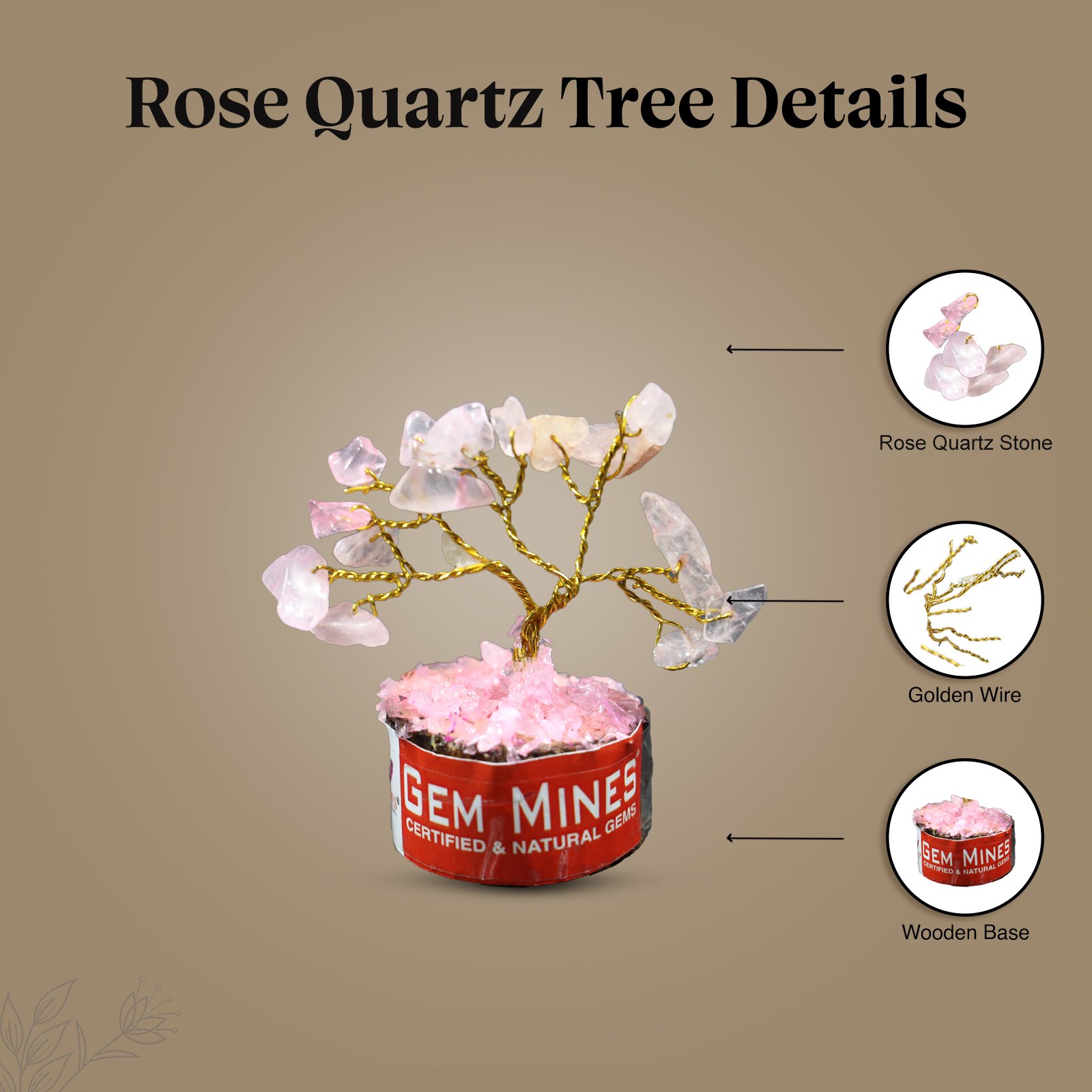Amethyst 3 Rose Quartz Mini Tree