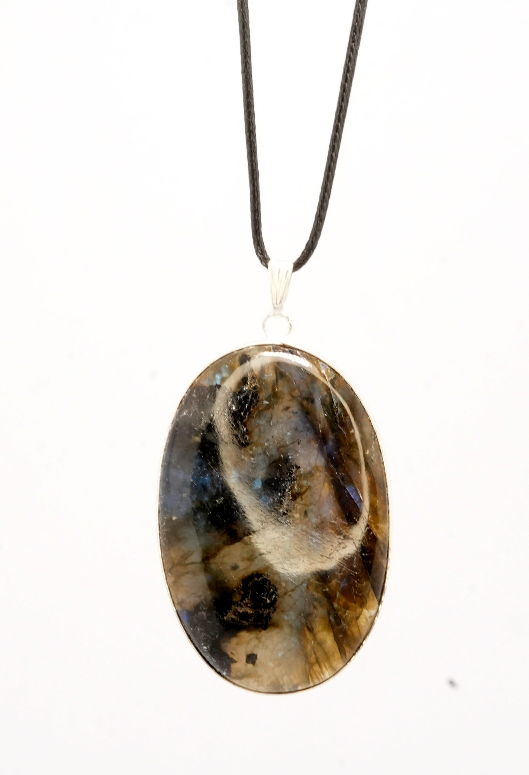 B Quality 4 scaled Labradorite Pendant (Good Quality)