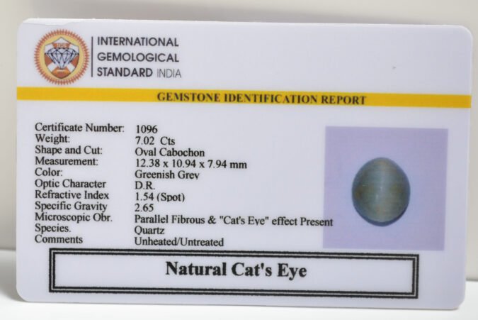 CEG2746 1 CATS EYE 7.02 Ct.