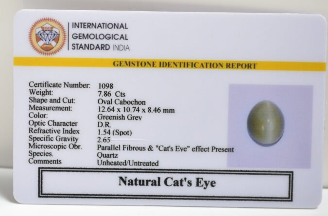 CEG2747 1 CATS EYE 7.86 Ct.