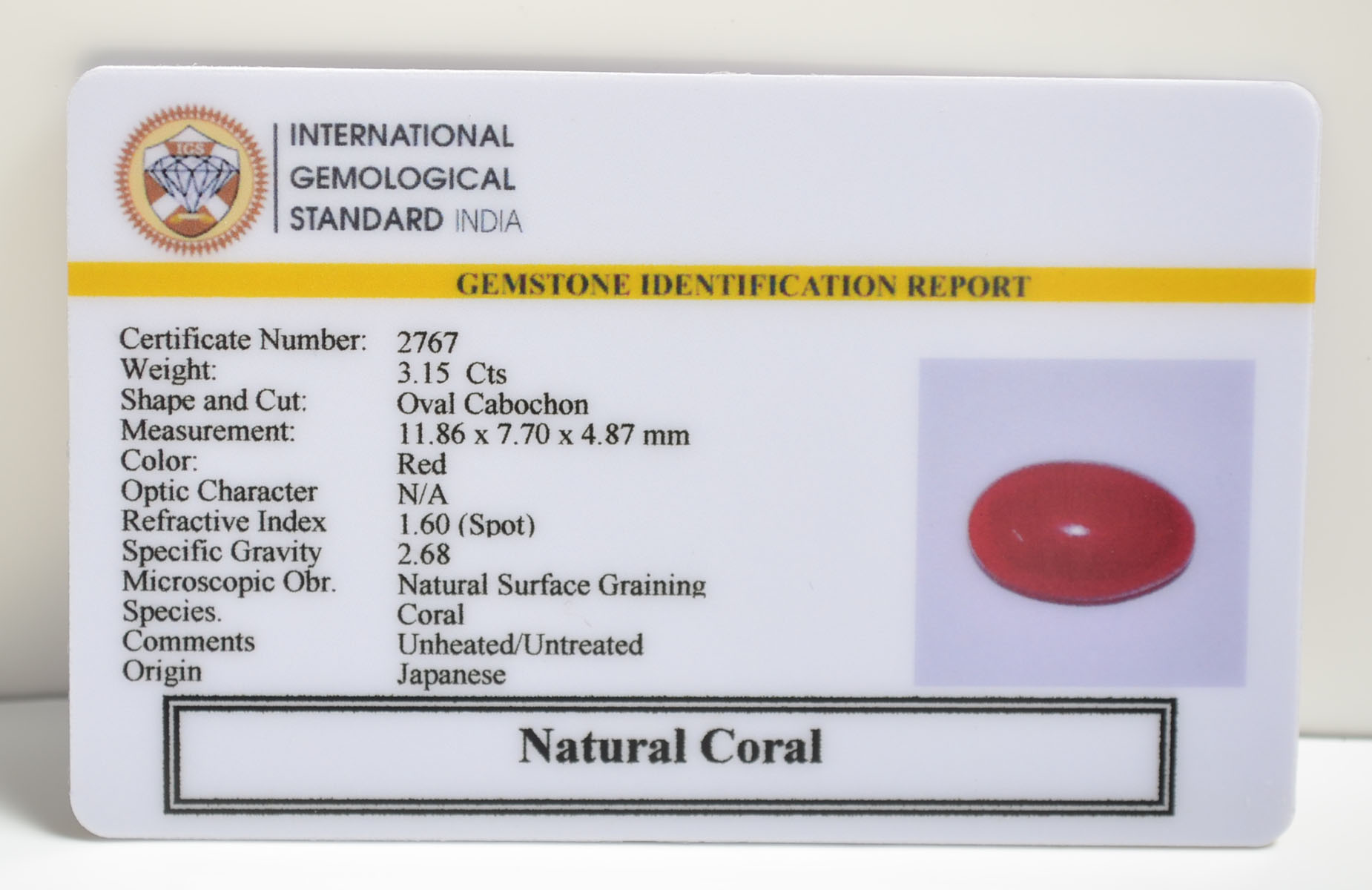 CRL6238 2 CORAL 3.15 Ct.