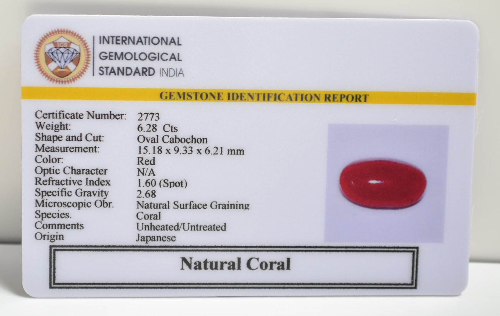 CRL6240 2 CORAL 6.28 Ct.