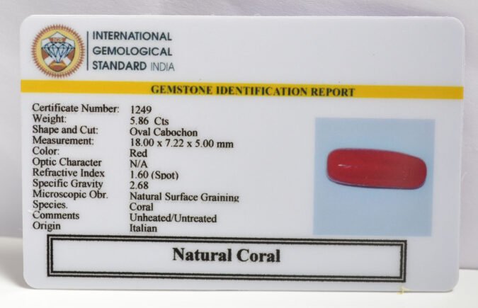 CRLG6009 1 CORAL 5.86 Ct.
