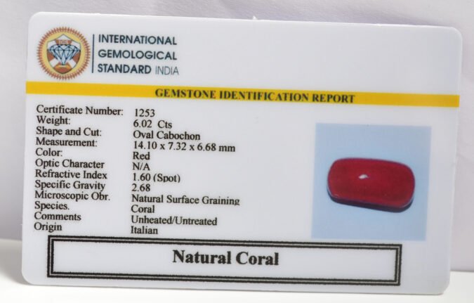 CRLG6011 1 CORAL 6.02 Ct.