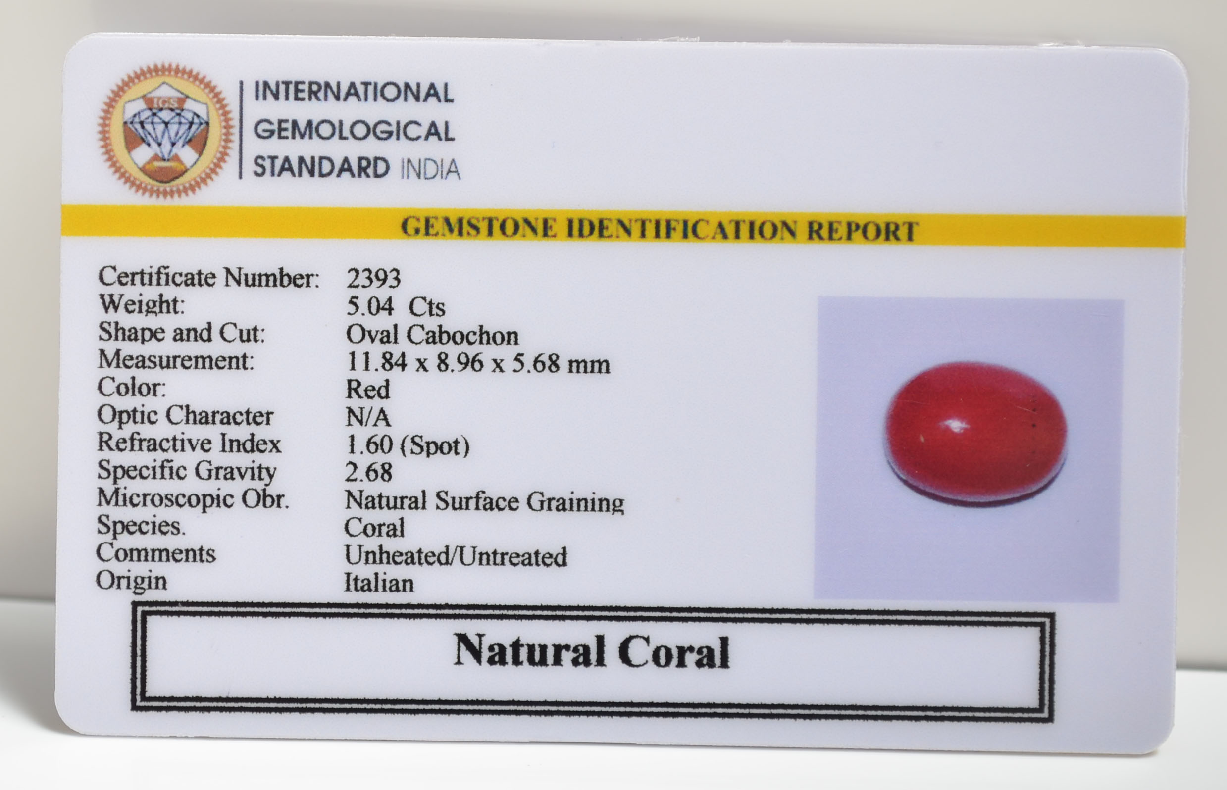 CRLG6071 1 1 CORAL 5.04 Ct.