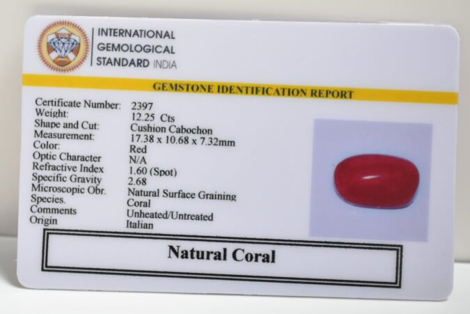 CRLG6073 1 CORAL 12.25 Ct.