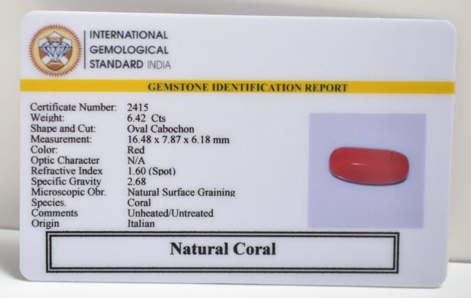 CRLG6079 1 CORAL 6.42 Ct.