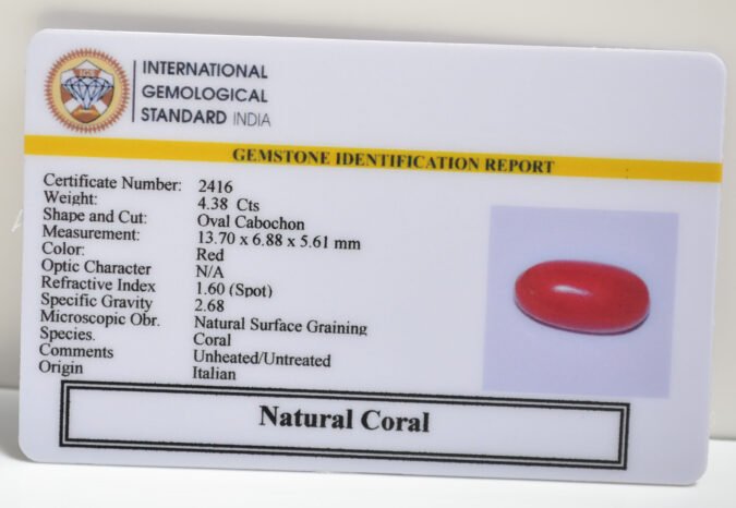 CRLG6080 1 CORAL 4.38 Ct.