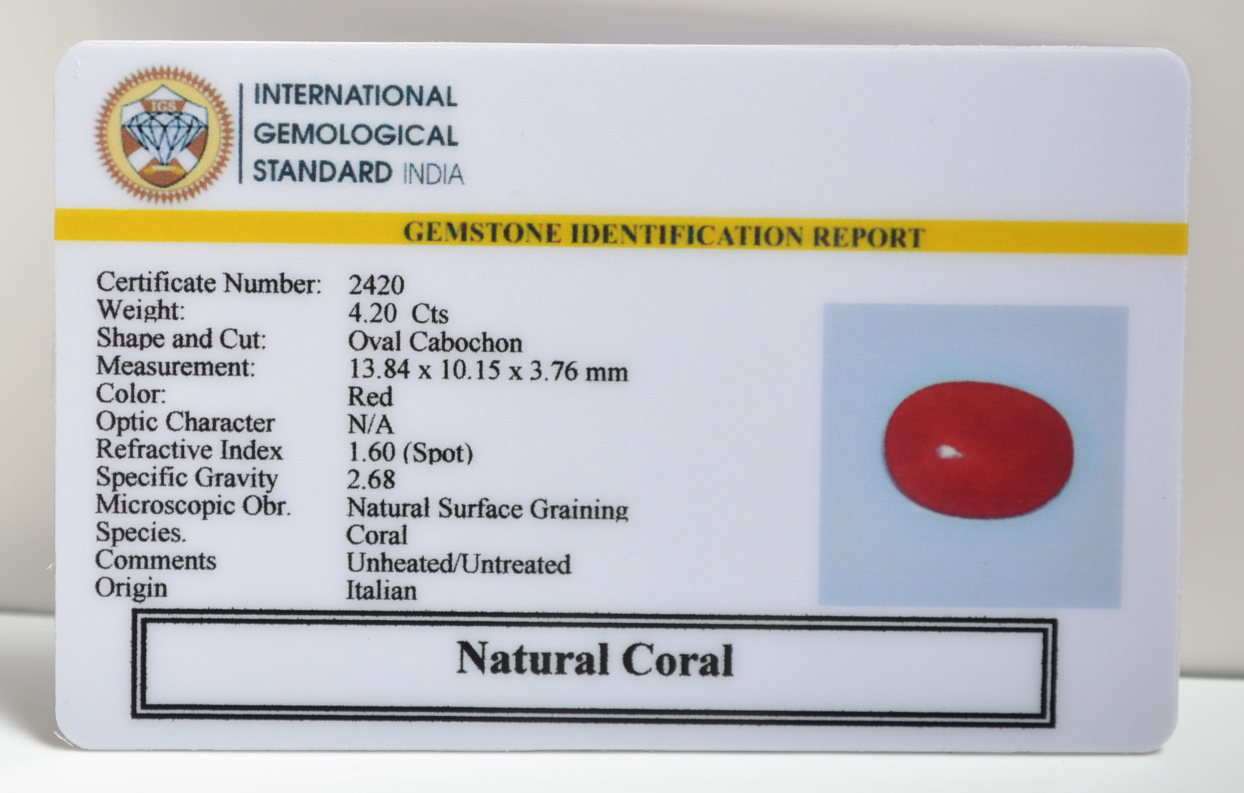 CRLG6082 1 1 CORAL 4.2 Ct.