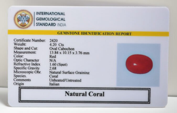 CRLG6082 1 CORAL 4.2 Ct.
