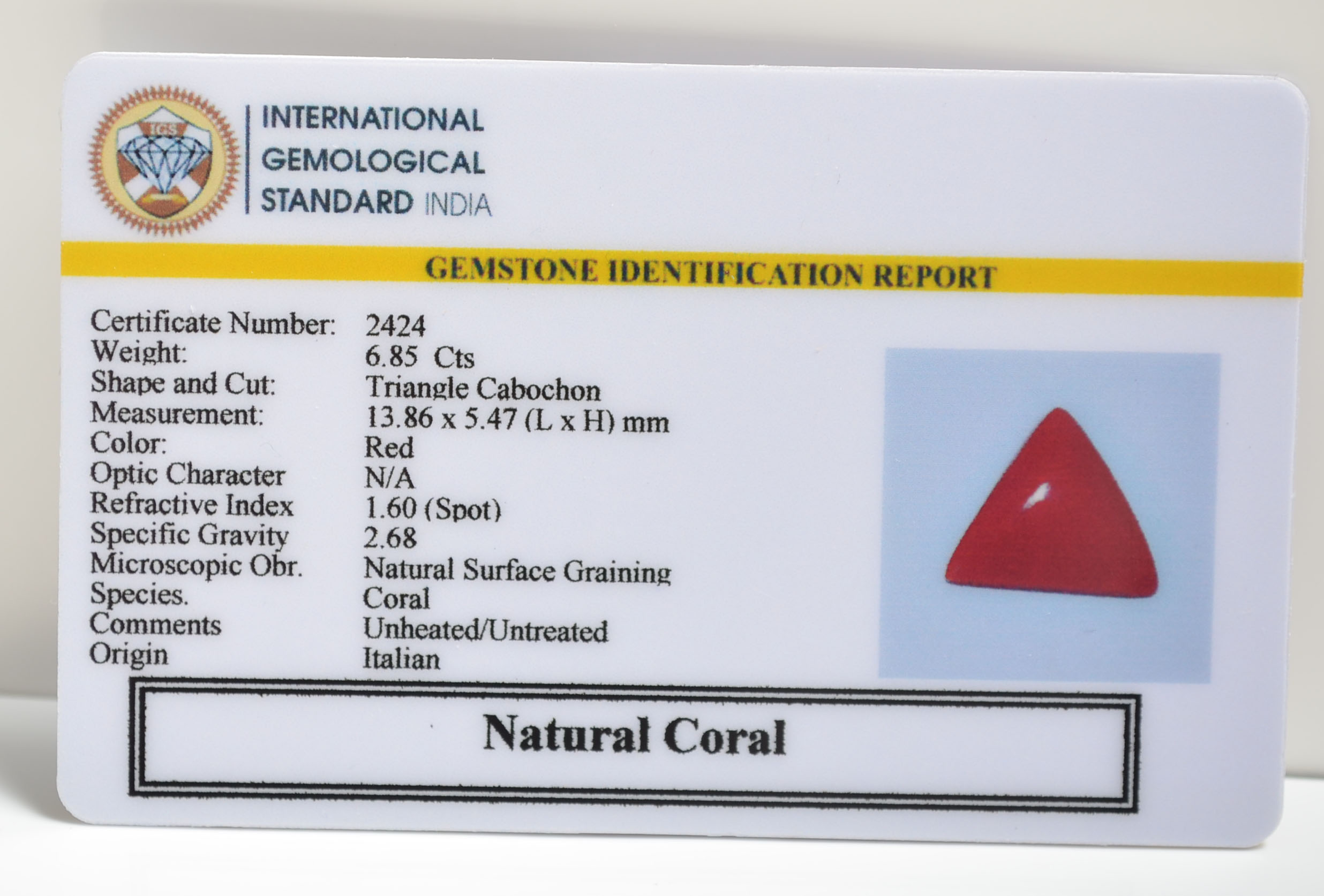 CRLG6084 1 1 CORAL 6.85 Ct.