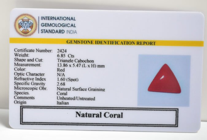 CRLG6084 1 CORAL 6.85 Ct.