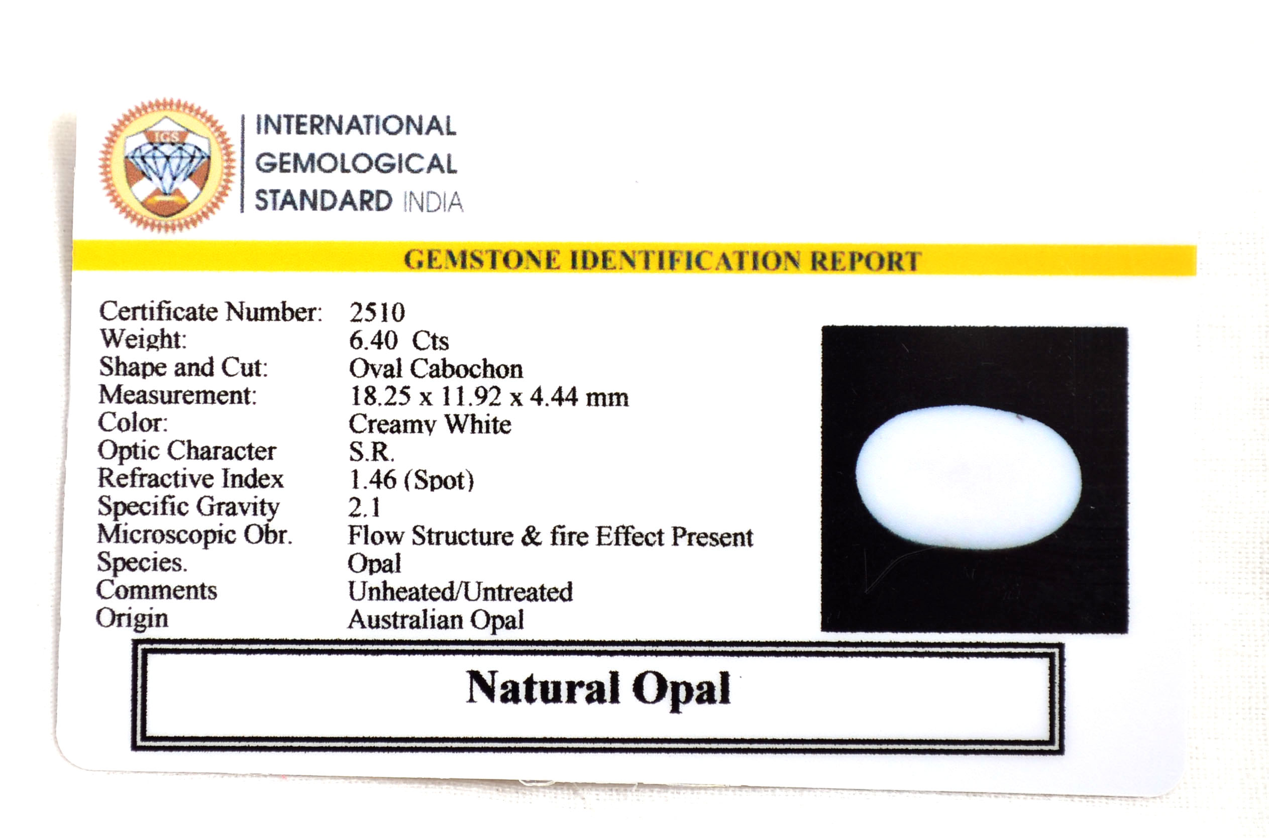 OPL9259 2 OPAL 6.4 Ct.
