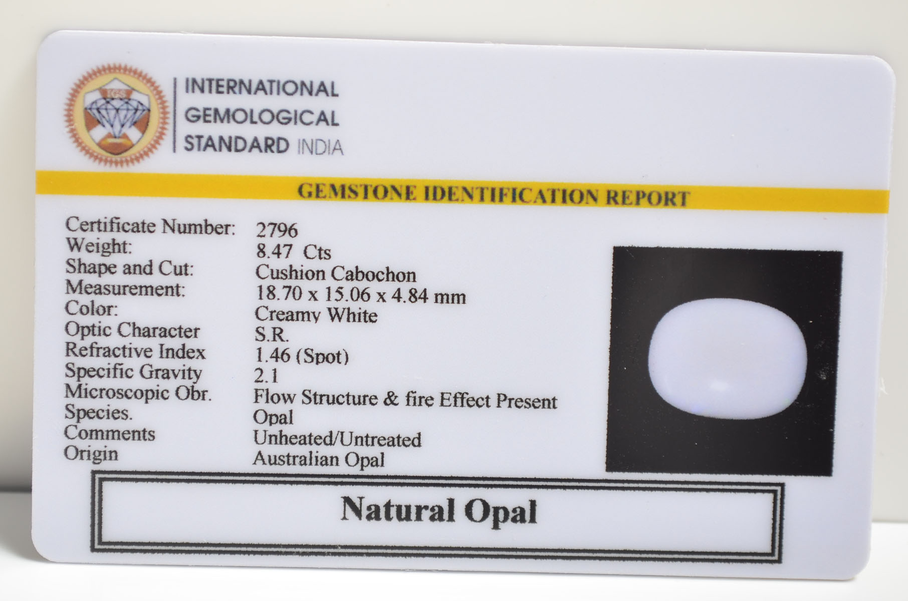 OPL9276 2 OPAL 8.47 Ct.