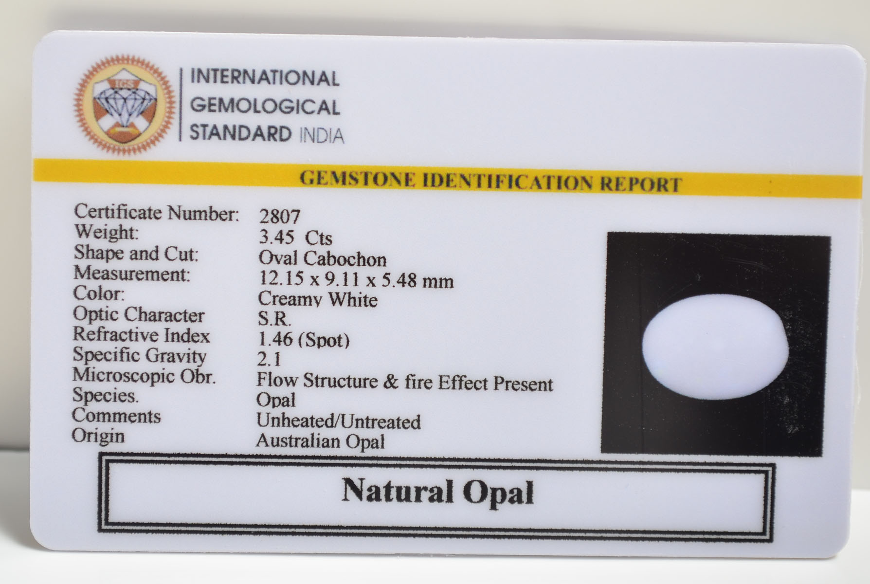 OPL9283 2 OPAL 3.45 Ct.