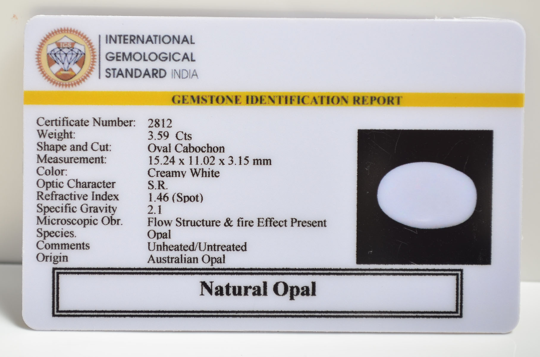 OPL9287 2 OPAL 3.59 Ct.