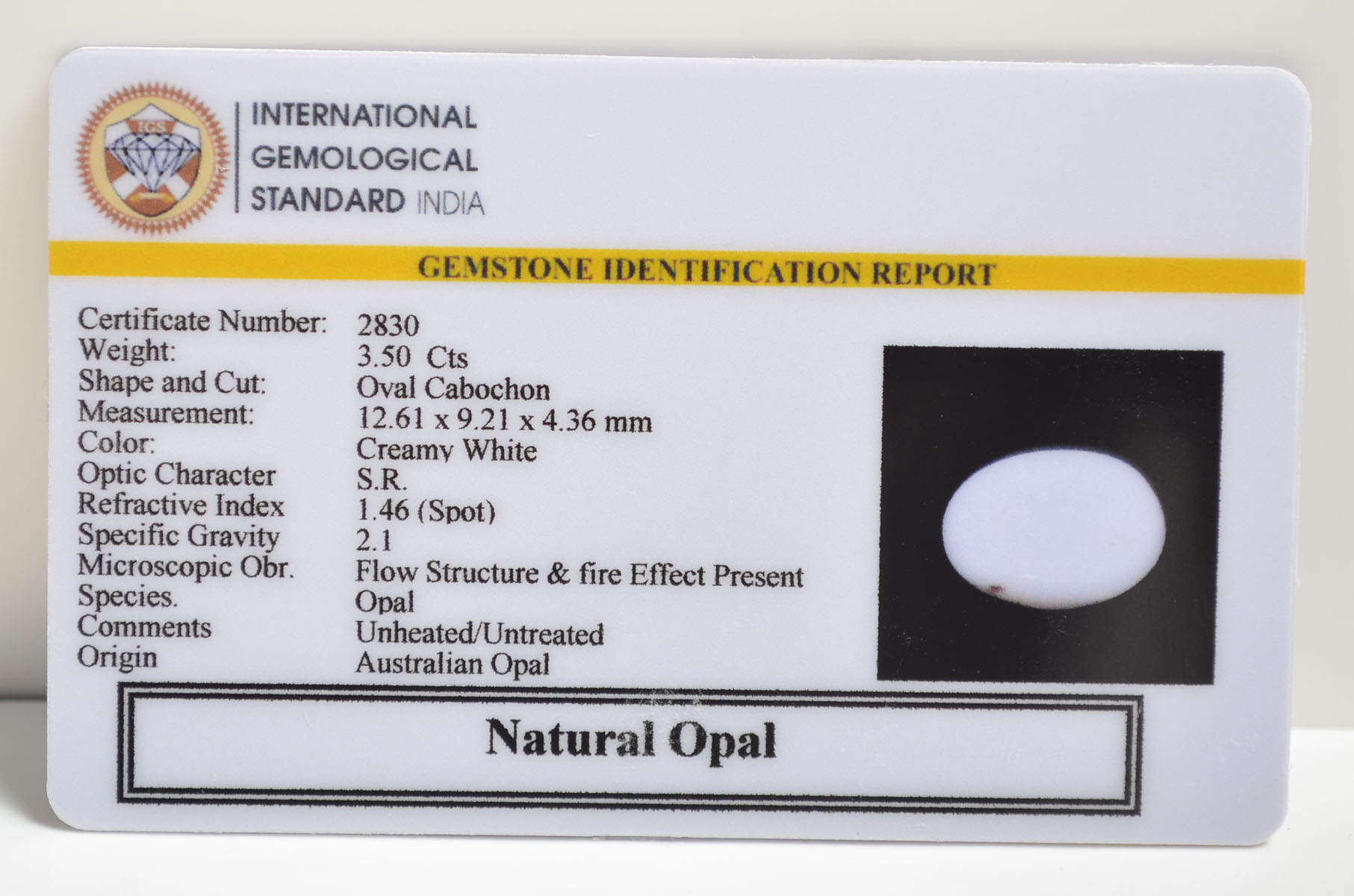 OPAL 3.5 Ct. 3 OPL9301 2 OPAL 3.5 Ct.