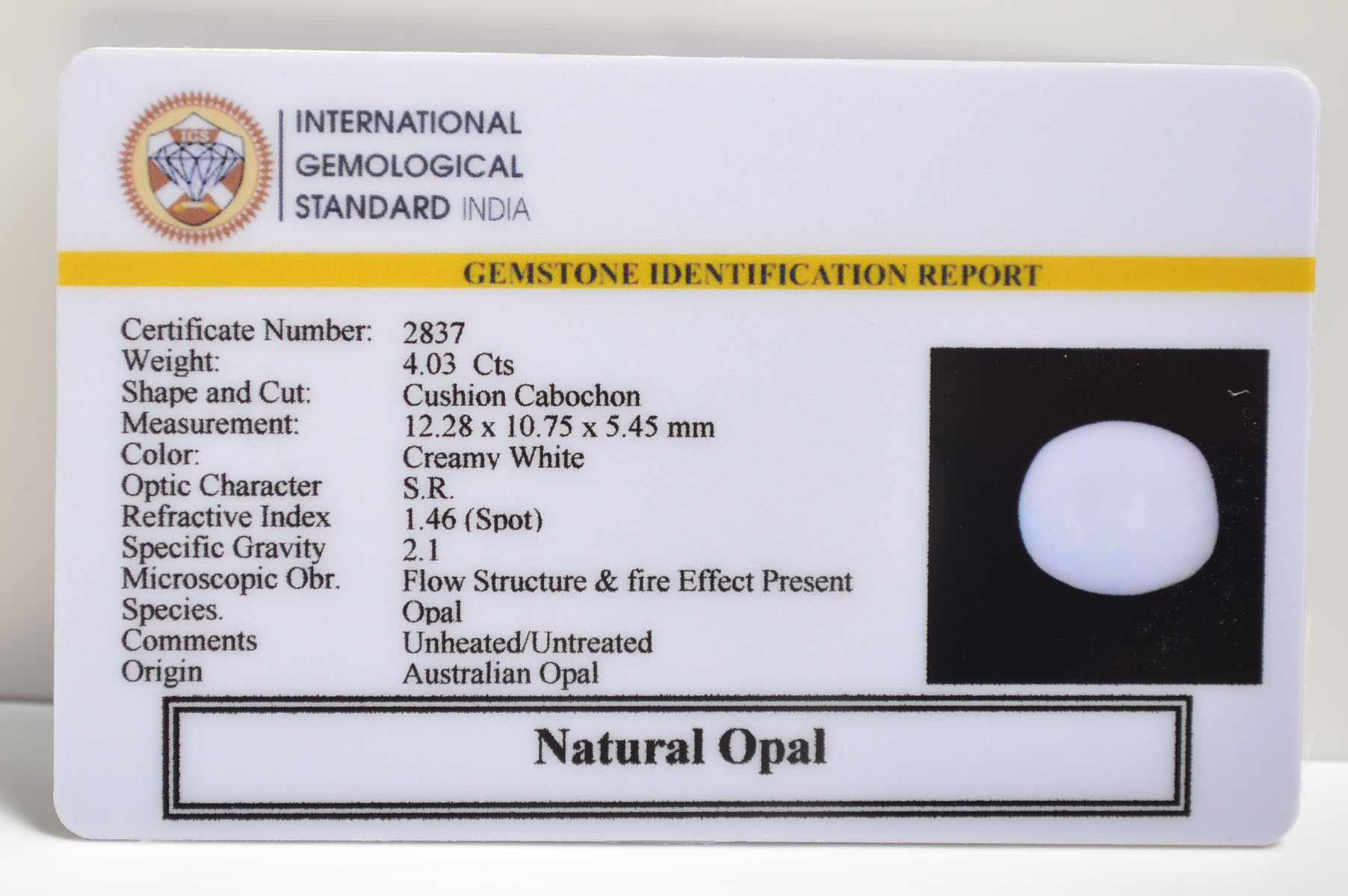 OPL9306 2 OPAL 4.03 Ct.