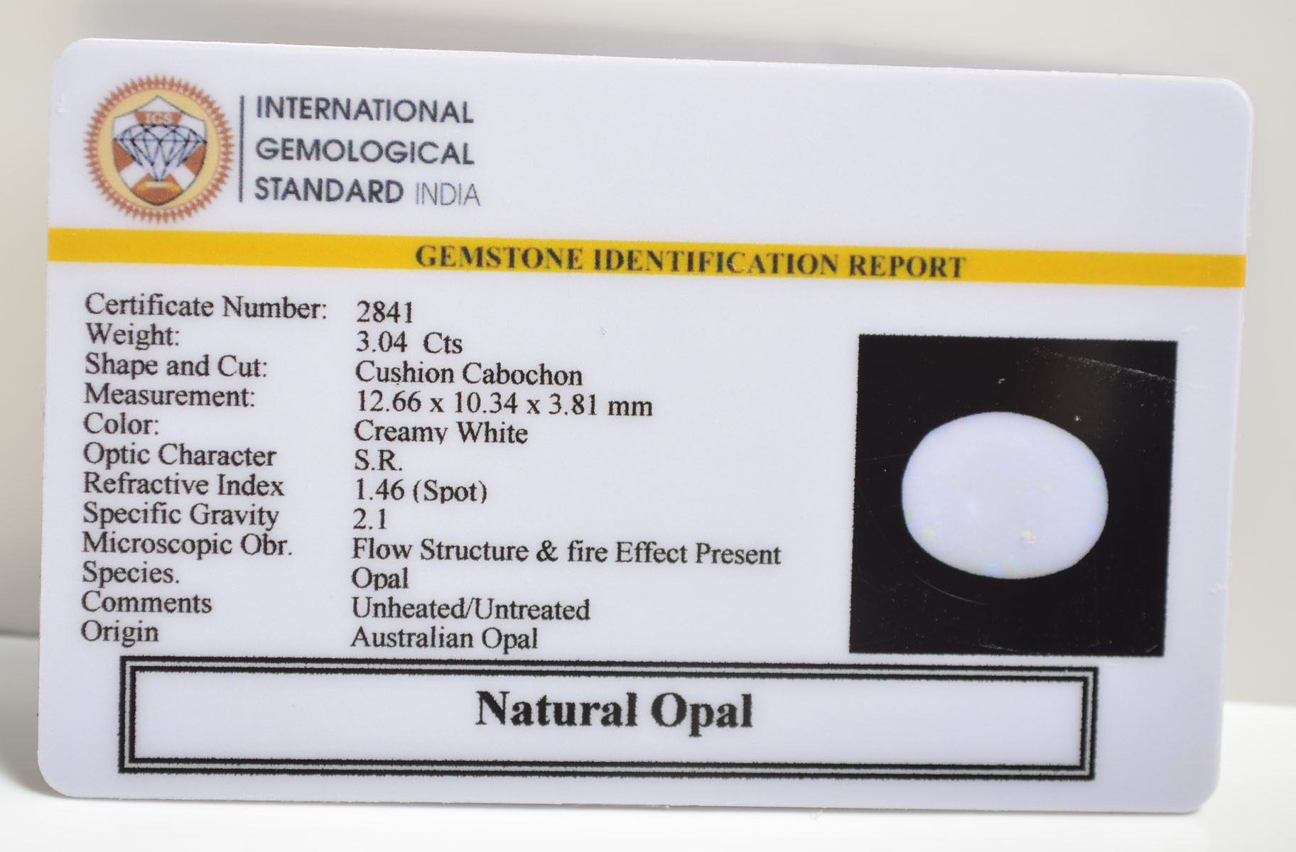 OPL9309 2 OPAL 3.04 Ct.
