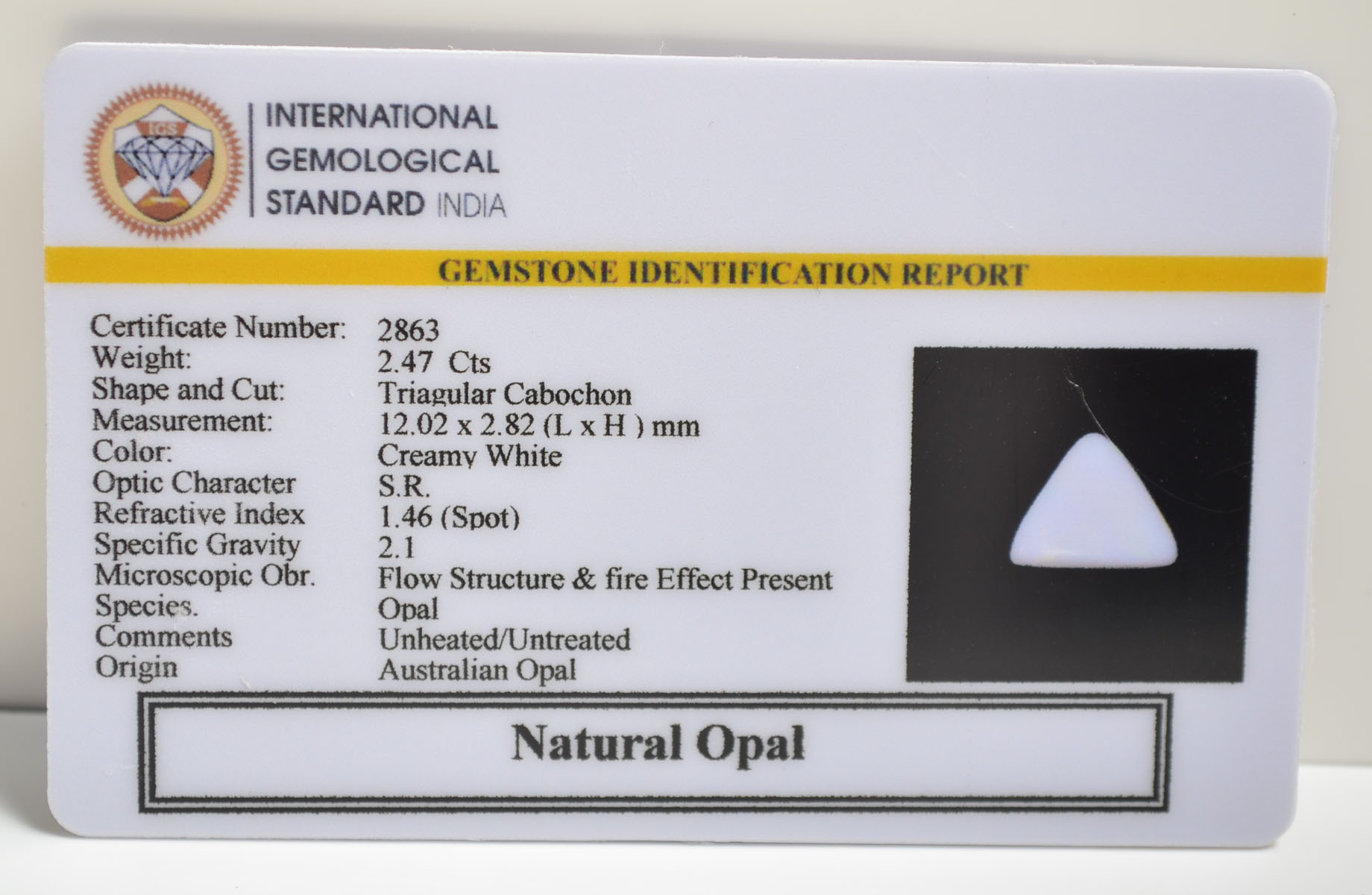 OPL9327 2 OPAL 2.47 Ct.
