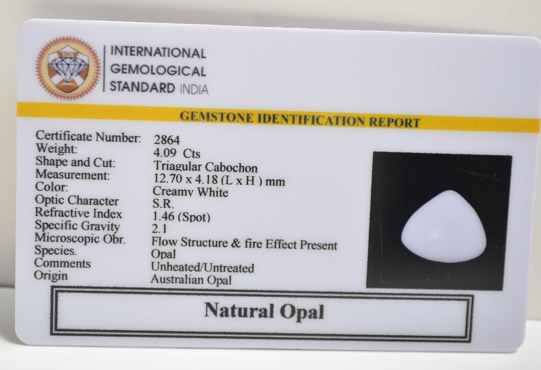 OPL9328 2 OPAL 4.09 Ct.