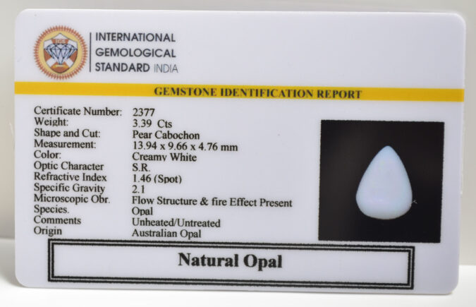 OPLG8842 1 OPAL 3.39 Ct.