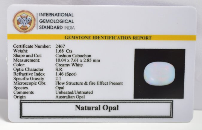 OPLG8853 1 OPAL 1.68 Ct.