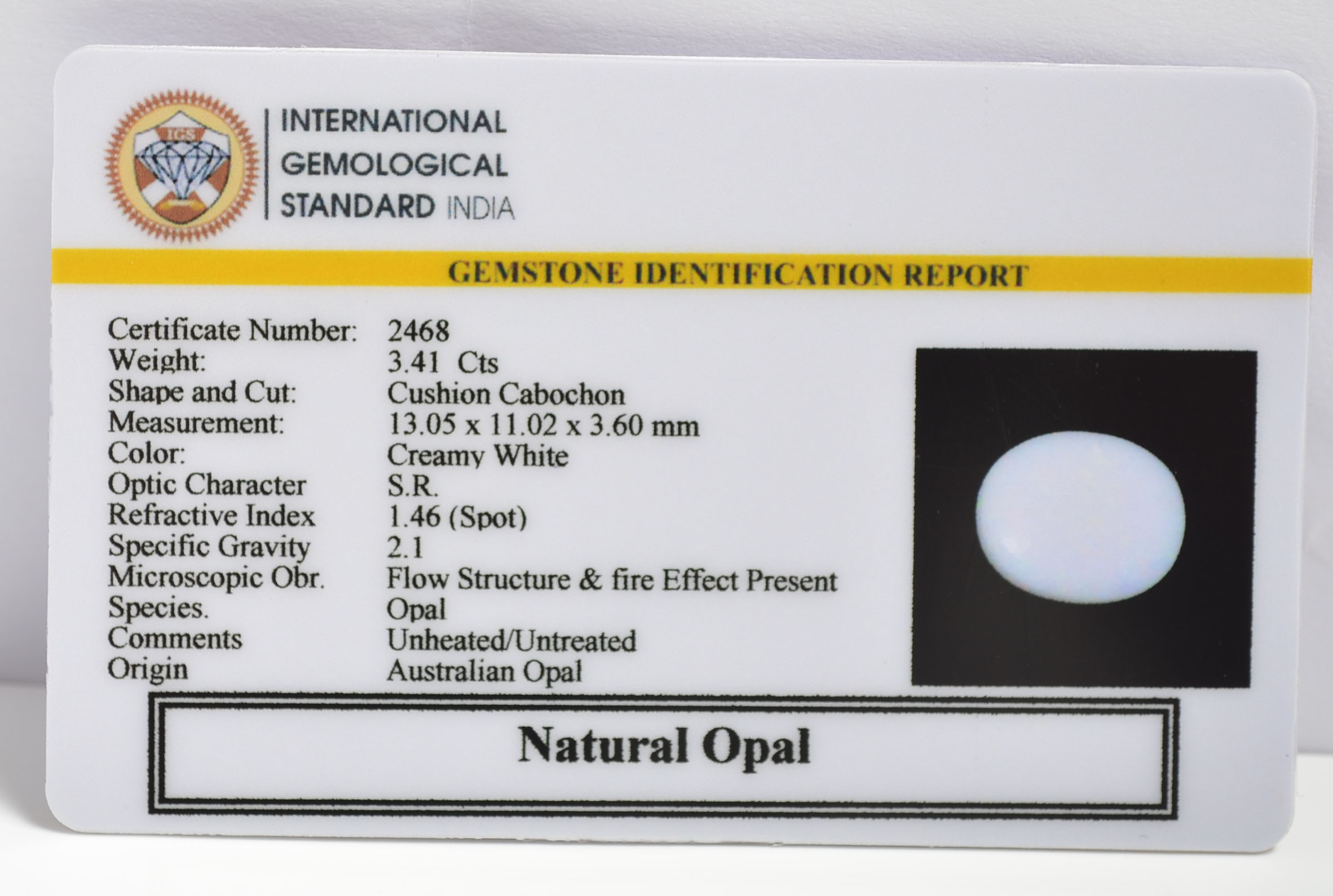 OPAL 3.41 Ct.