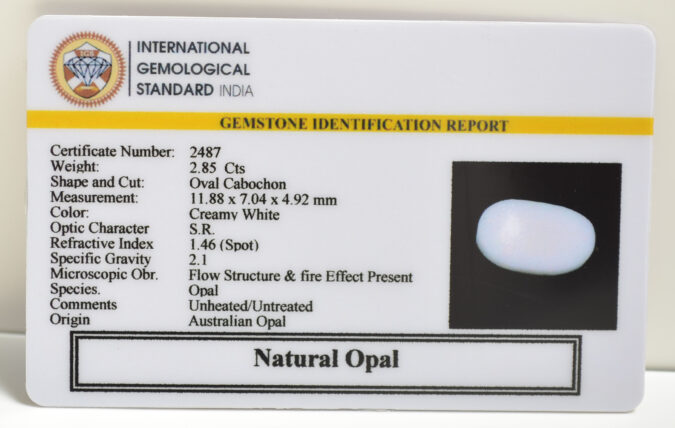 OPLG8862 1 OPAL 2.85 Ct.