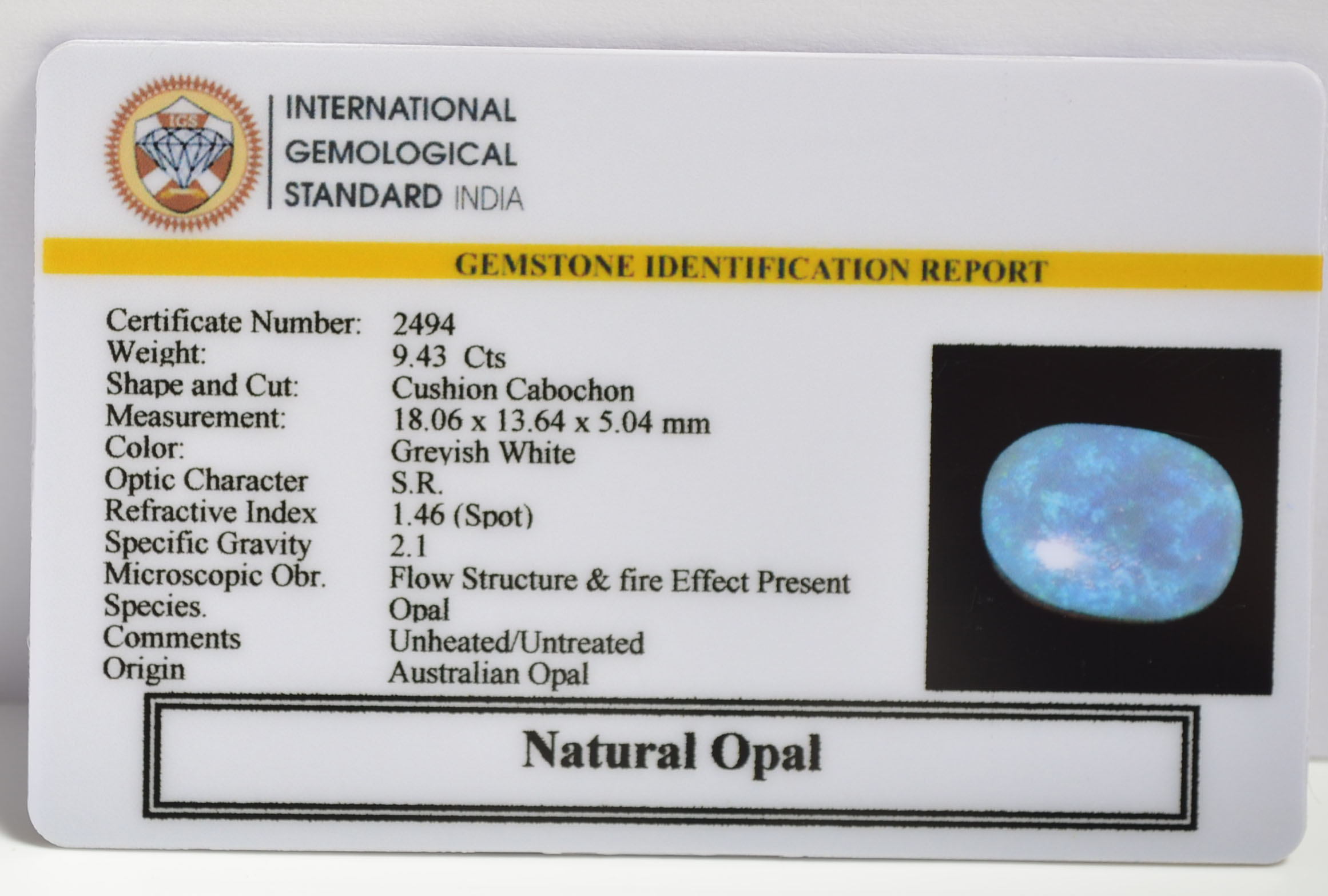 OPAL 9.43 Ct.